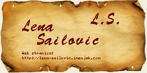 Lena Sailović vizit kartica